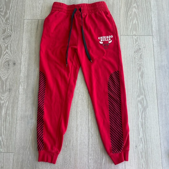 NBA Pants - Womens Red Chicago Bulls‎ NBA Basketball Everyday Comfort Jogger Pants Size S